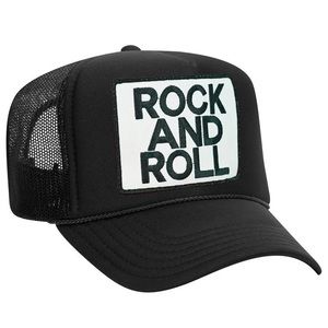 Aviator Nation Black Rock And Roll Trucker Hat